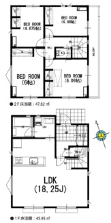 【間取り】 | 【仲介手数料無料！！】多摩市関戸5丁目　新築戸建て（全9棟）5号棟　6680万円