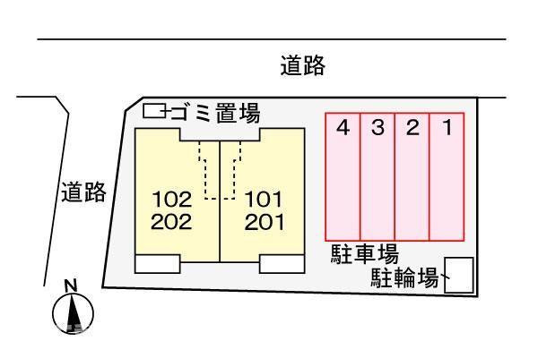 ボヌール旭野の駐車場