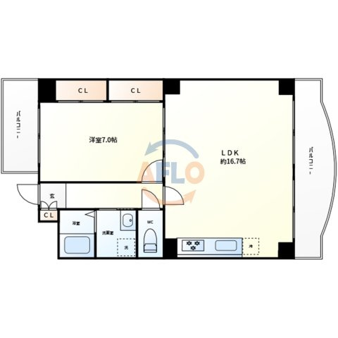 コンフォート谷町の間取り|コンフォート谷町　間取り