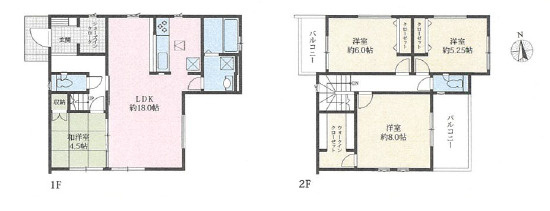 平塚市小鍋島2期　新築戸建　全6棟6号棟の間取り
