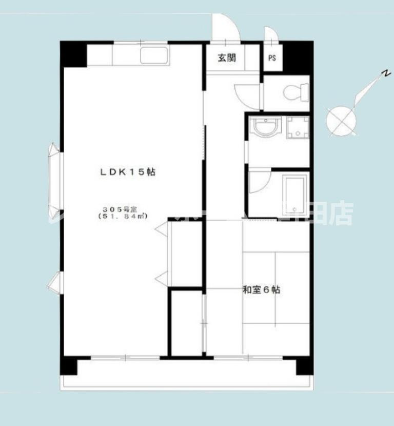 相模が丘ハイム※初期費用分割後払いサービス利用可能物件の間取り