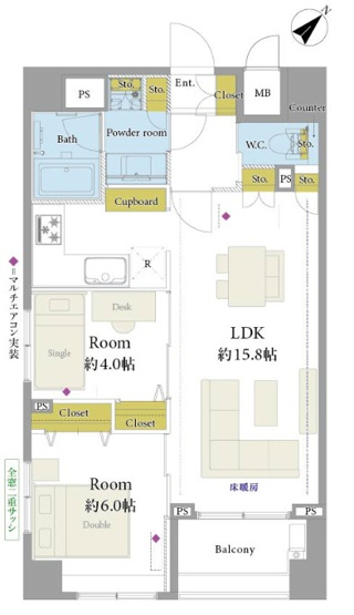 【間取り】 | オーベルジュ日本橋