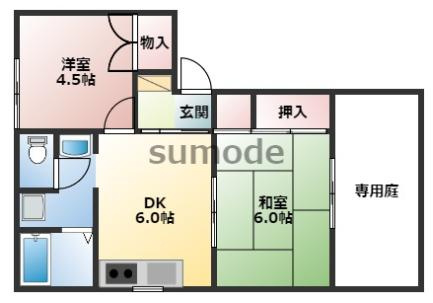 グリーングラスハウスの間取り