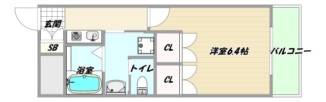 大阪市淀川区三国本町２丁目の賃貸マンションの間取り