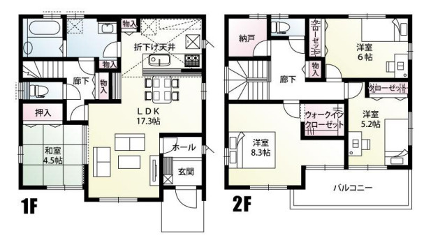 鴻巣市人形4丁目　新築一戸建て　2区画　01の間取り|【全2棟・1号棟】鴻巣市人形4丁目　新築一戸建て　2区画　01・4LDK+S・土地面積177.86m2・建物面積109.92m2