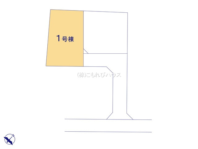 鴻巣市人形4丁目　新築一戸建て　2区画　01の区画図|1号棟