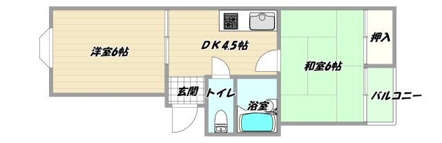 大阪市淀川区木川西２丁目の賃貸マンションの間取り