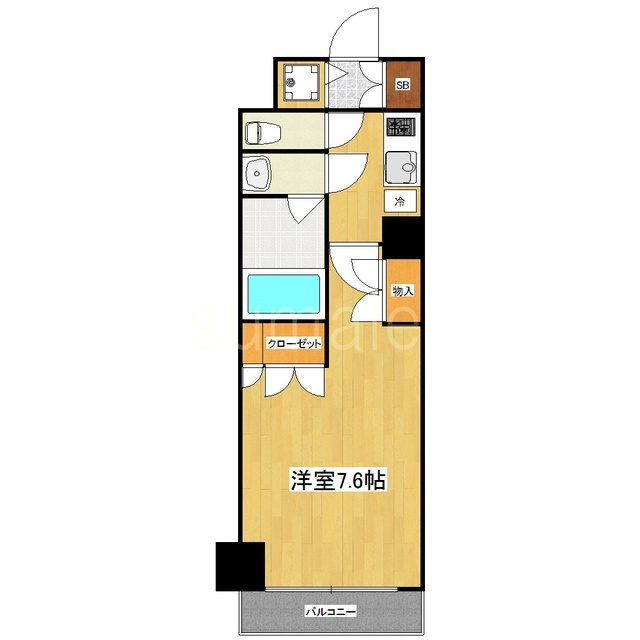 ＤＩＰＳ十条仲原ＷＥＳＴの間取り|南西向きです