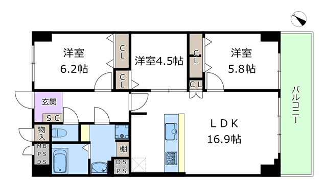 【間取り】 | 吹田コープ | エイブルにて取扱い可能な住宅ローンは、全部で10種類以上！お客様にピッタリの住宅ローンを当社のFPよりご案内させて頂きます。住宅ローンのご相談だけでも、お気軽にご相談下さいませ。