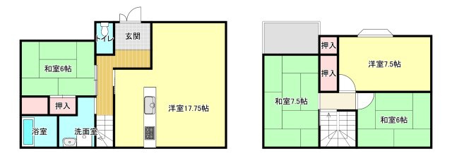 岩出市山の間取り