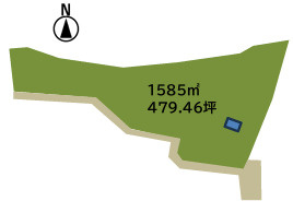香取市西田部　売地の土地図|■敷地面積：1585.00㎡（479.46坪）