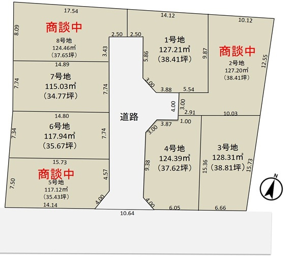 明石市松江字西野82-5の区画図