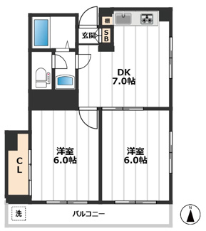 【間取り】 | 第2ルナマンション
