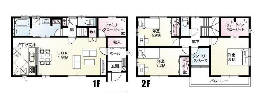 鴻巣市人形4丁目　新築一戸建て　2区画　02の間取り|【全2棟・2号棟】鴻巣市人形4丁目　新築一戸建て　2区画　02・3LDK・土地面積159.91m2・建物面積111.79m2