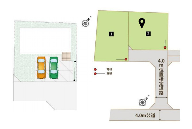 鴻巣市人形4丁目　新築一戸建て　2区画　02の区画図|2号棟