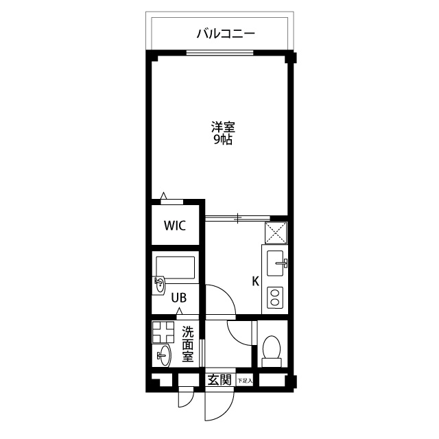 アンプルールフェール六反の間取り