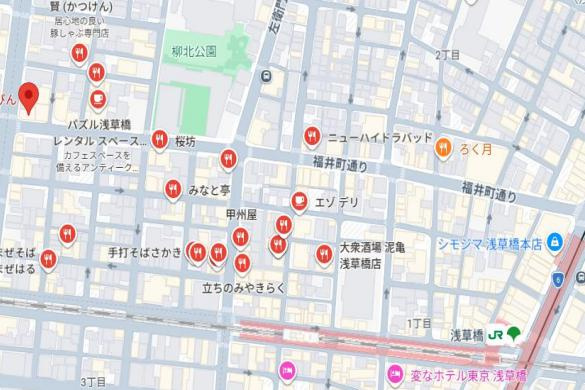 台東区浅草橋５丁目の店舗事務所の地図