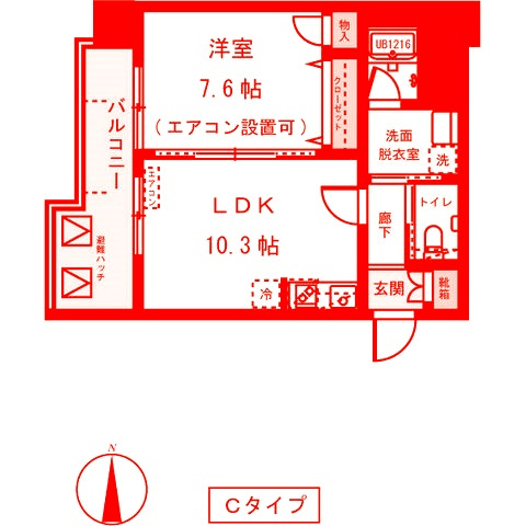 横浜市戸塚区品濃町の賃貸マンションの間取り