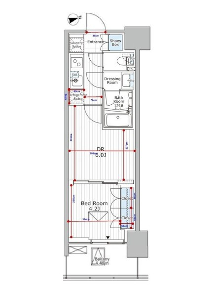 パークアクシス市川の間取り