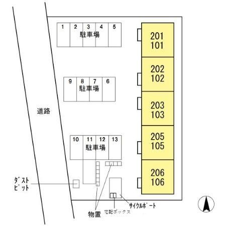 リシェス・オカザキⅥの区画図