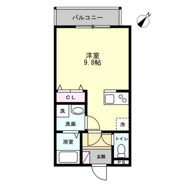 昭島市松原町４丁目のアパートの間取り