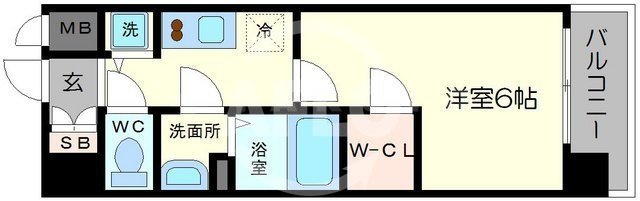 エステージ難波WESTの間取り|エステージ難波WEST　間取り
