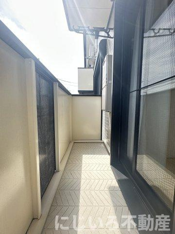 エスパシオ那賀川Bのバルコニー