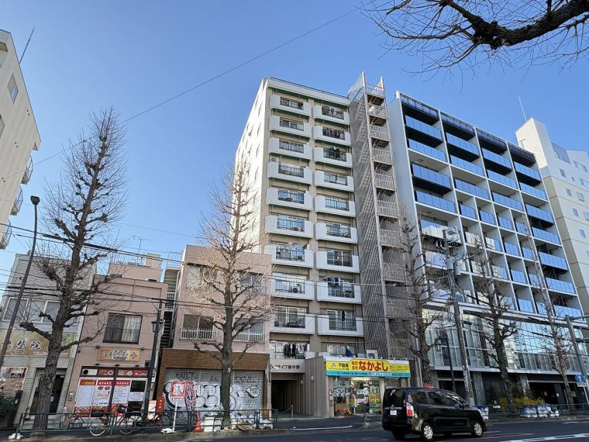 ハイライフ新中野の外観|耐震補強工事実施済み耐震基準適合マンション、ハイライフ新中野は即日現地案内可能となっておりますので、お気軽にお問い合わせください！