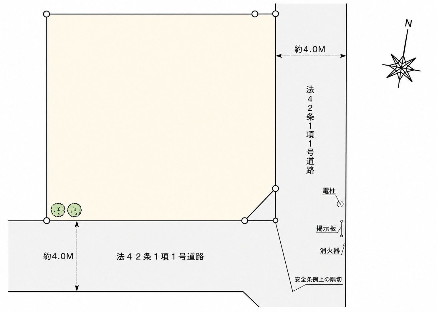 三鷹市深大寺2丁目 中央線 武蔵境駅 建築条件付き売地の土地図