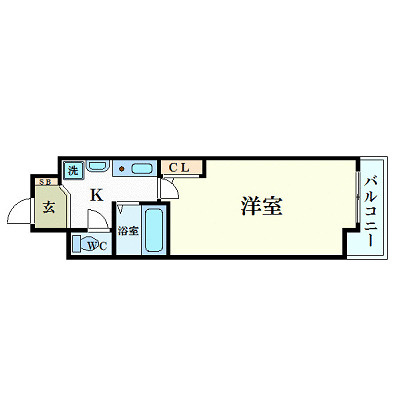 エスリード南森町駅前の間取り