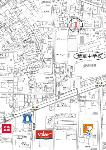 中古住宅　鏡島精華1丁目の地図