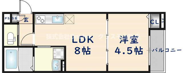 【間取り】 | CRASTINE大蓮北4丁目B