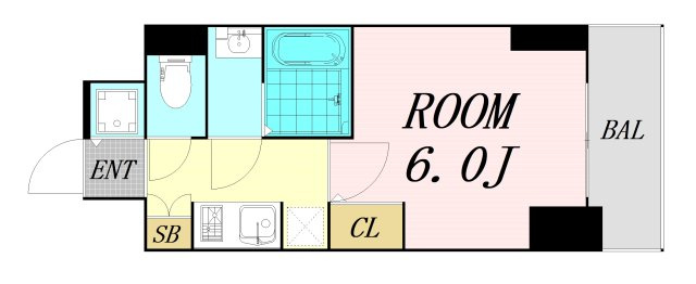 S-RESIDENCE南堀江　仲介手数料無料の間取り
