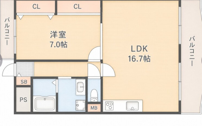 コンフォート谷町の間取り