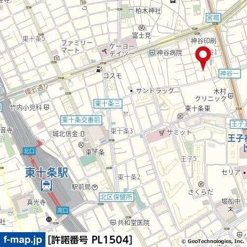 リタ王子神谷の地図