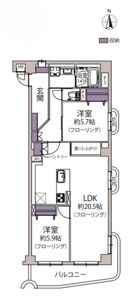 【間取り】 | ゾンネンハイム大手門☆仲介手数料無料☆