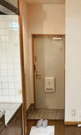 三郷市戸ケ崎１丁目のアパートの玄関