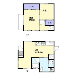 【間取り】 | 保塚町貸家 | 間取りです。