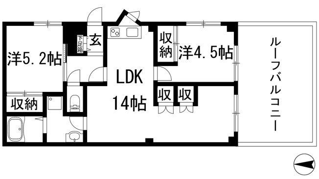 【間取り】 | ソリッソ宝塚