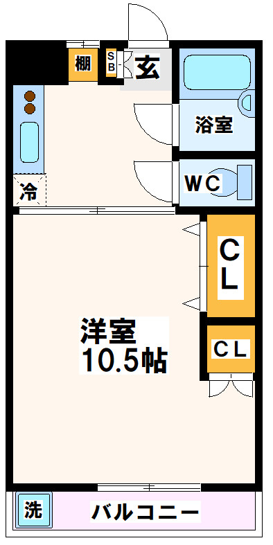 狛江市東和泉１丁目の賃貸マンションの間取り