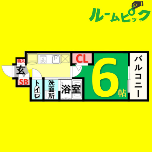エステムコート名古屋黒川シャルマン　名古屋市賃貸　仲介手数料無料の間取り