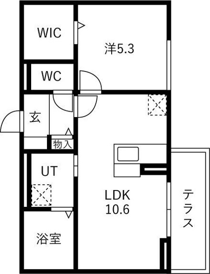 【間取り】 | D-room名駅　E棟