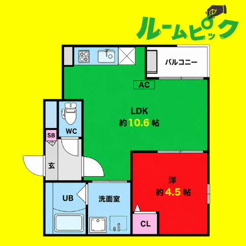 Jack ohataⅠ　名古屋市賃貸　仲介手数料無料の間取り