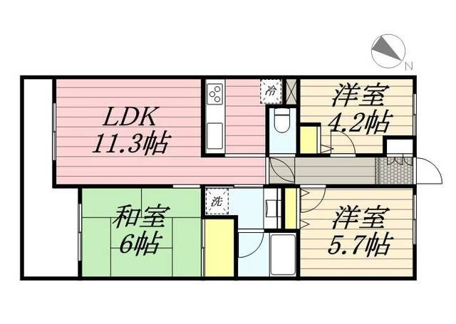 【間取り】 | コスモ拝島(コスモハイジマ)