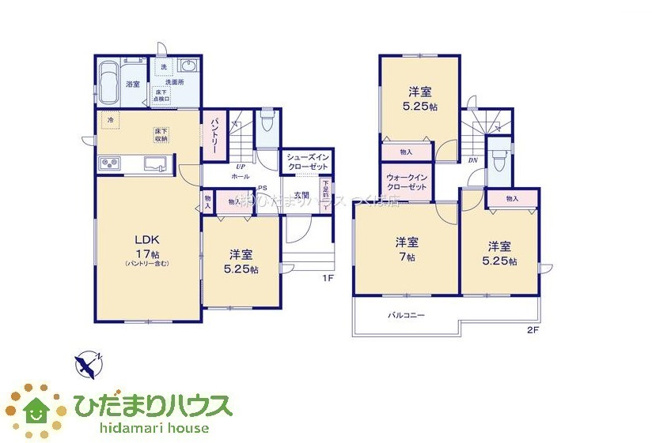 【間取り】 | 石岡市石岡2396番　新築戸建 | 収納豊富な間取りです！