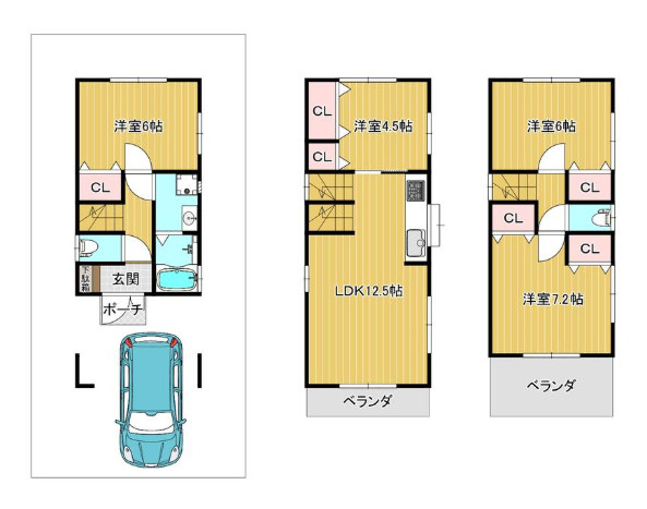 豊島区池袋本町1丁目　中古戸建の間取り|間取り図

現地ご見学希望・資料請求などお気軽にお問い合わせ下さい！
03-5990-5201