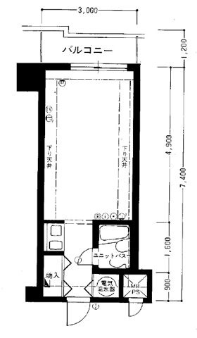 横浜市中区山下町の賃貸マンションの間取り