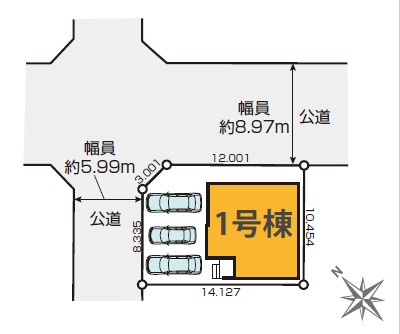 鶴ヶ島市富士見新築戸建の区画図