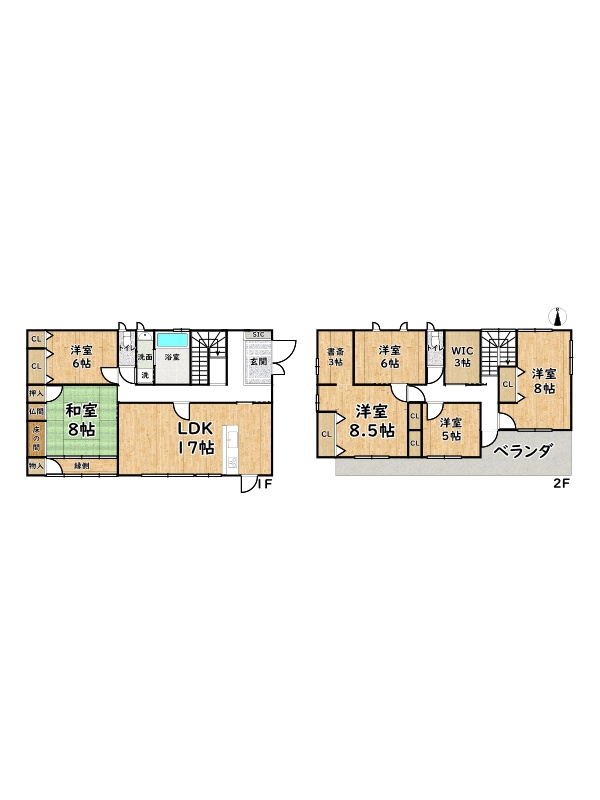 赤穂市板屋町/中古戸建の間取り