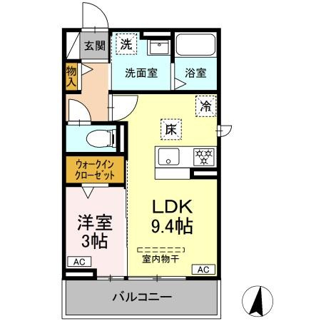 プレタクチュール中根町の間取り